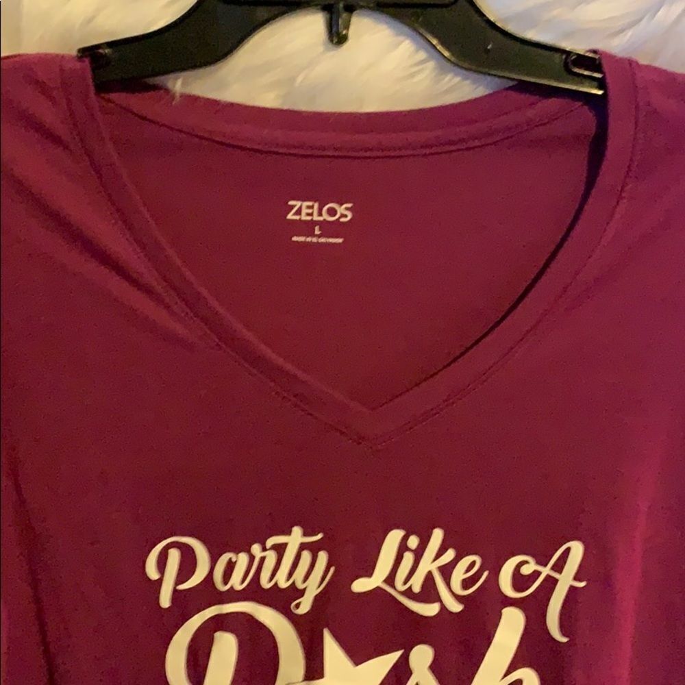 POSH Party like a Posh Star Long Sleeve V Neck Top